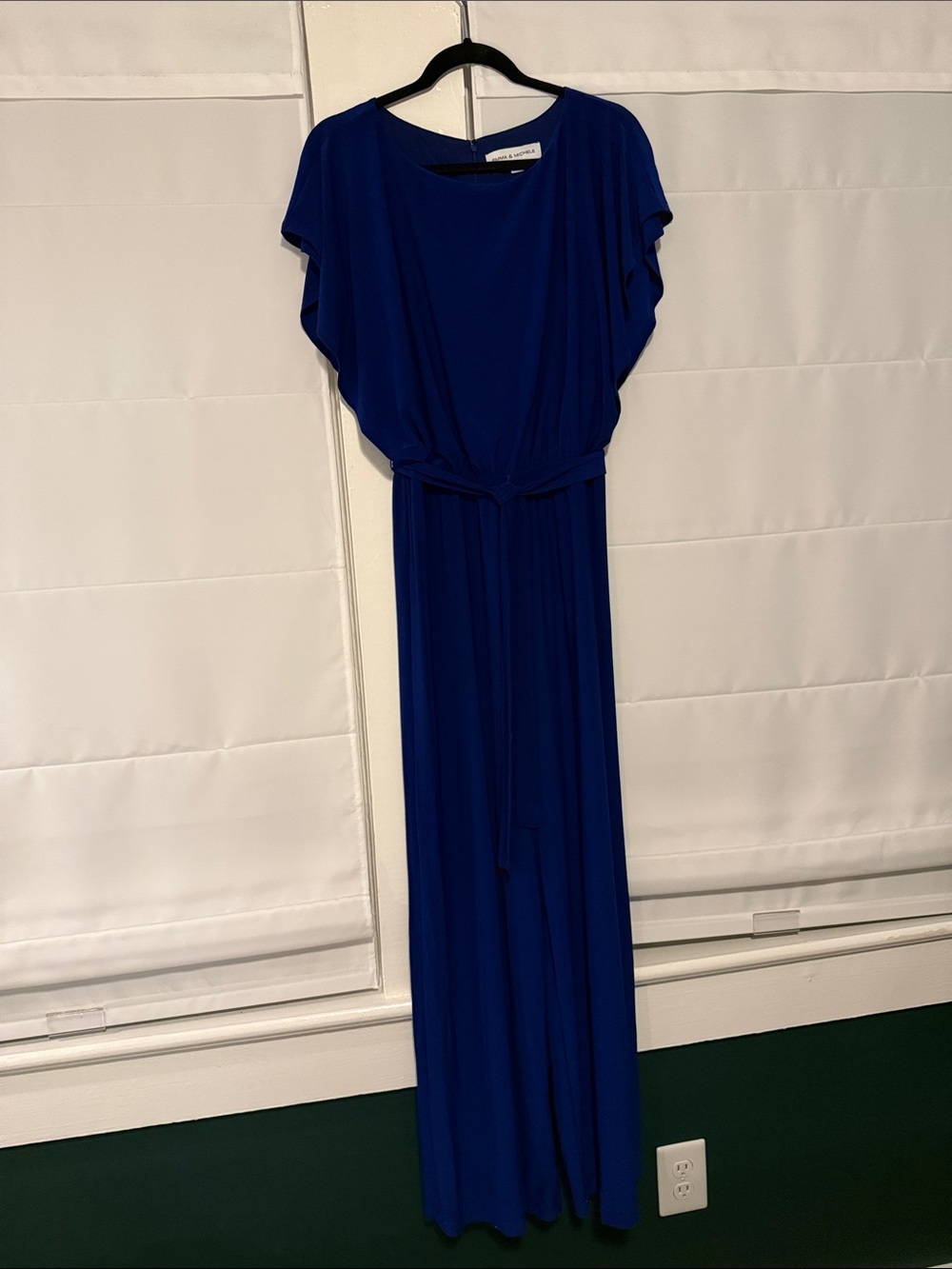 Emma & Michele Royal Blue Jumpsuit with Tie Waist